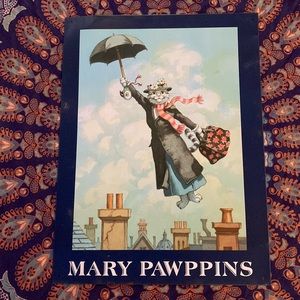 Retro 1990s Mary Pawppins tin sign. 12x16